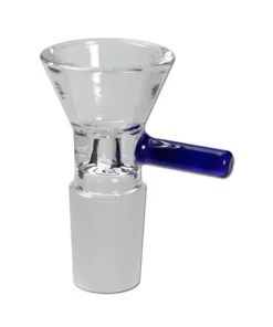 Glaskopf mit Henkel blau Schliff 18,8 mm Ø 28 mm