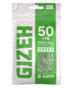 Einzeln GIZEH ProCell Active Filter Green 1×60