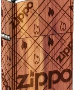 Zippo Feuerzeug 207 Woodchuck Wrap Chrom/Braun