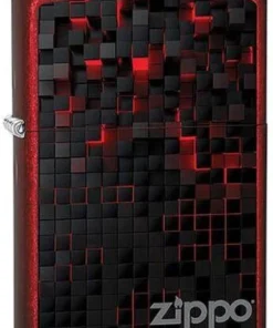 Zippo Feuerzeug Black Cubes Design Rot/Schwarz