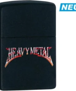 Zippo Feuerzeug Schwarz Color Heavy Metal