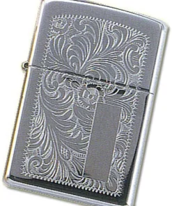 Zippo-Feuerzeug Chrom poliert Venezian Breit