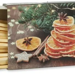 Zündhölzer Weihnachten Orange getrocknete Orangenscheiben 1×45 Stück