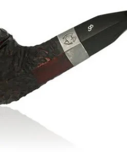 Peterson Pfeife Sherlock Holmes Rusticated Hudson P-Lip Rotbraun