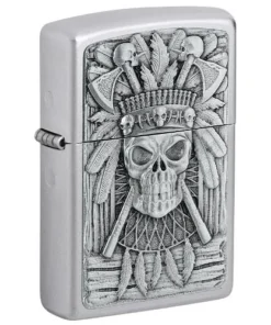 ZIPPO satiniern Indian Skull 2007659