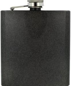Flachmann Edelstahl Rainbow Effekt grau 6oz.