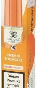 Bar Juice 5000 Nic Salt Liquid Cream Tobacco 20mg