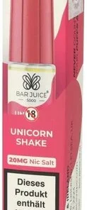 Bar Juice 5000 Nic Salt Liquid Unicorn Shake 20mg