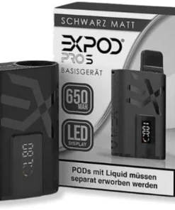 Expod Pro S Basisgerät 650 mAh Schwarz Matt