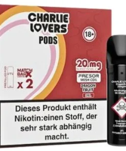 Charlie Lovers Prefilled Pod 2x2ml Dragonfruit 20mg