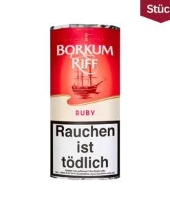 Bundle: Borkum Riff Ruby Cherry Pfeifentabak Pouch (5×50 Gramm)