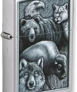 Zippo Feuerzeug Fierce Animals satiniert