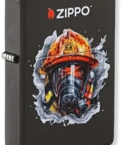 Zippo Feuerzeug Firefighter schwarz matt