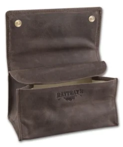 Tabak-Stellbeutel Leder RATTRAY´S Peat TP3 braun mit Kautschukfutter