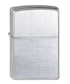 Feuerzeug Zippo Linen Weave aus Chrom gebürstet in silber seidenmatt gemustert