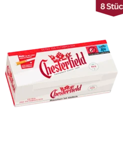 Bundle: Chesterfield Red Zigaretten Hülsen Extra (8×250 Stück)