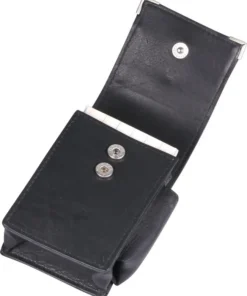Zigaretten-Packungsetui Leder schwarz 85/100mm