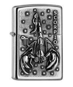 ZIPPO Street chrom Scorpio Emblem Tierkreiszeichen 2006498