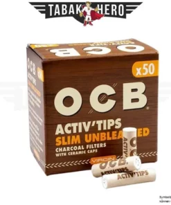 Bundle: OCB Filter Unbleached Aktivkohle Slim (10×50 Filter)