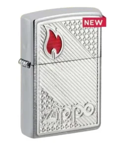 ZIPPO chrom gebuerstet Tiles Emblem 60006370