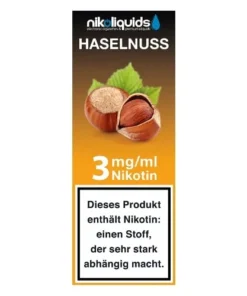 E-Liquid NIKOLIQUIDS Haselnuss 3 mg