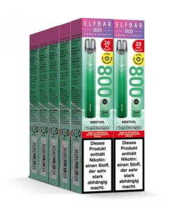 Elfbar – 800 – Einweg E-Zigarette – (VE= 10 Stück) Displaykarton – Red Berries | Nikotinsalz-Stärke : 20mg