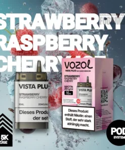 Vozol Vista Plug EZ | Pod | Strawberry Raspberry Cherry