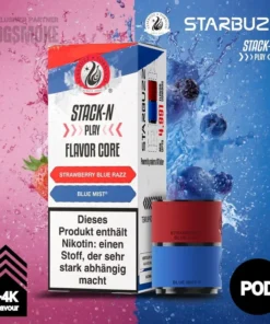 Starbuzz Stack-N Play | Pod | Strawberry Blue Razz + Blue Mist