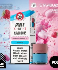 Starbuzz Stack-N Play | Pod | Strawberry Raspberry Ice + Sugar Rush