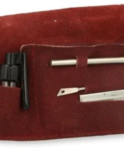 Snuf Set Nickel Finish Large Weinrot