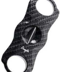 Angelo Zigarrenschneider V-Cut Carbon-Optik Anthrazit Kunststoff