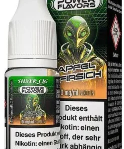Silver Cig Power Flavors Apfel Pirsich Liquid 6mg