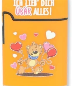 Easy Torch Feuerzeug 10v12 Bärchen Orange ICH LIEB DICH ÜBÄR ALLES!