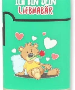 Easy Torch Feuerzeug 7v12 Bärchen Grün ICH BIN DEIN LIEBHABÄR