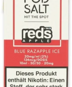 POD Salt Blue Razapple Ice Nikotinsalz Liquid 10ml 20mg