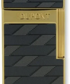 Dupont Feuerzeug Biggy Monogramm 025079 Jet Gold/Schwarz