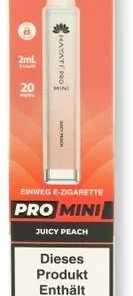Hayati Pro Mini Einweg E-Zigarette Juicy Peach 20mg/ml