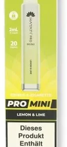 Hayati Pro Mini Einweg E-Zigarette Lemon & Lime 20mg/ml