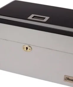 Passatore Humidor schwarz/silber glänzend