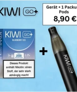 KIWI GO+ Aktion 1 Gerät plus 1 Packung Pods
