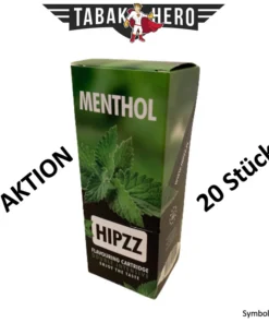HIPZZ Aromakarten Menthol – 20 Stück Aroma Karten
