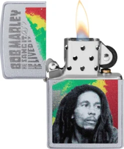 ZIPPO satin chrom color „Bob Marley-He sang it“ 60005535