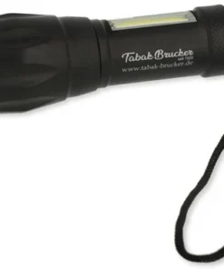 Tabak Brucker wiederaufladbare Taschenlampe Schwarz