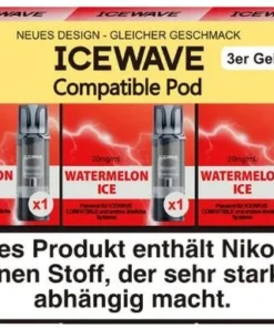 Icewave Compatible Pod Watermelon Ice 20mg/ml 3 Stück