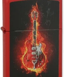 Zippo Feuerzeug Burning Guitar Design