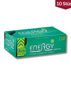 Bundle: Energy Plus + Menthol Zigarettenhülsen King Size (10×110 Stück)