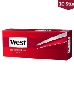 Bundle: West Red Filterhülsen King Size (10×200 Stück)