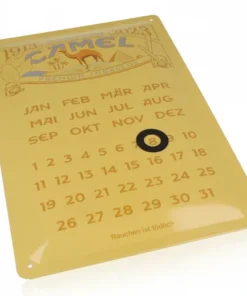 Camel Endloskalender Blech Gelb