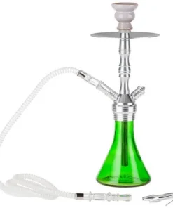 Dreamliner Shisha 1er, 42cm, Silikonschlauch, grün-silber
