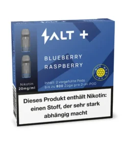 Salt Plus Blueberry Raspberry Pod E-Zigarette Vape Liquid (2x2ml)